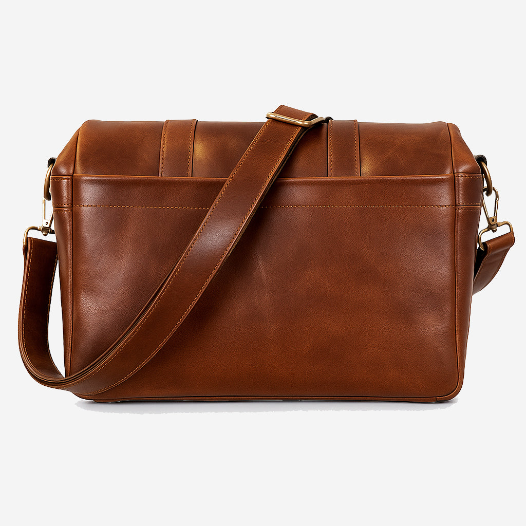 Tokyo - Cognac-Leder-Fototasche