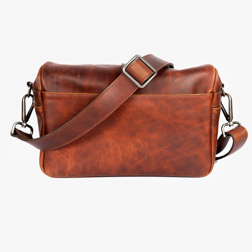 París Cognac Leather Camera Bag - Handmade Bronkey Premium Goods ®