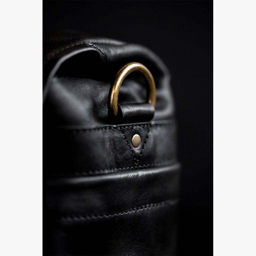 Roma Black Leather Camera Bag - Handmade Bronkey Premium Goods ®