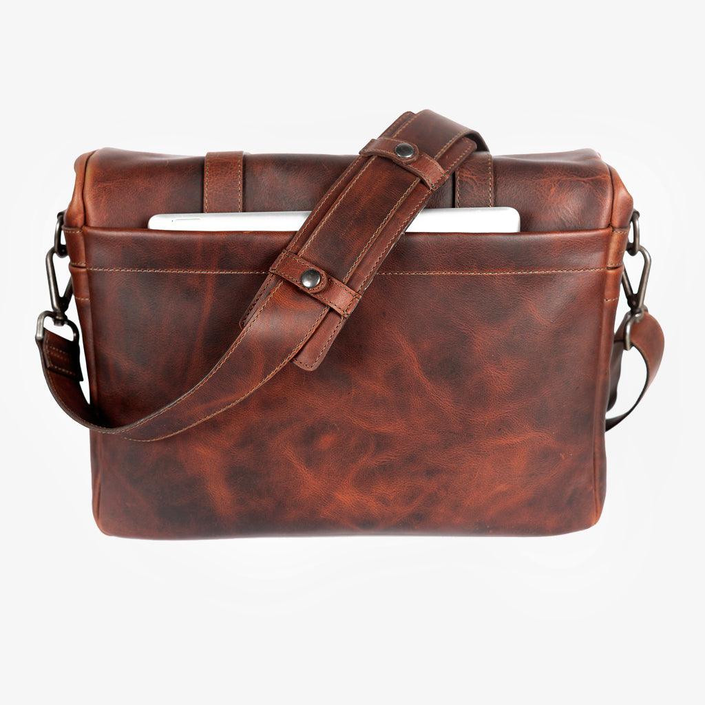 Roma Cognac Leather Camera Bag - Handmade Bronkey Premium Goods ®