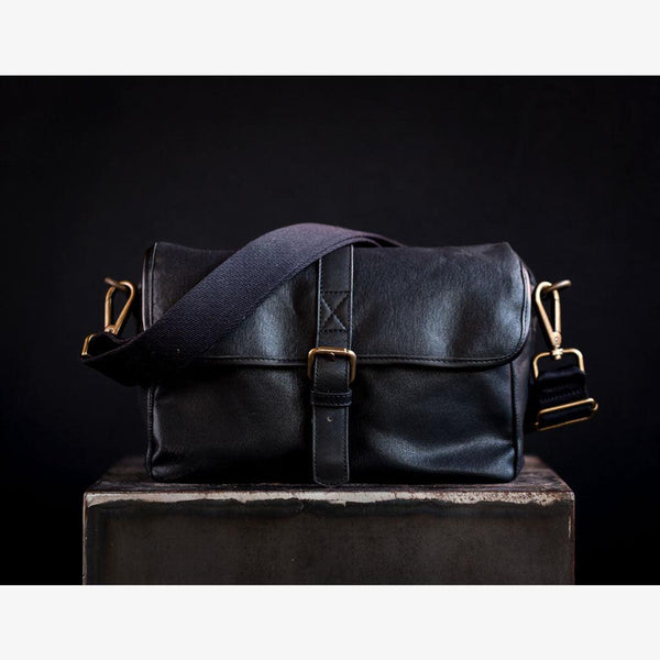 París Black Waxed Canvas Camera Bag - Handmade Bronkey Premium Goods ®