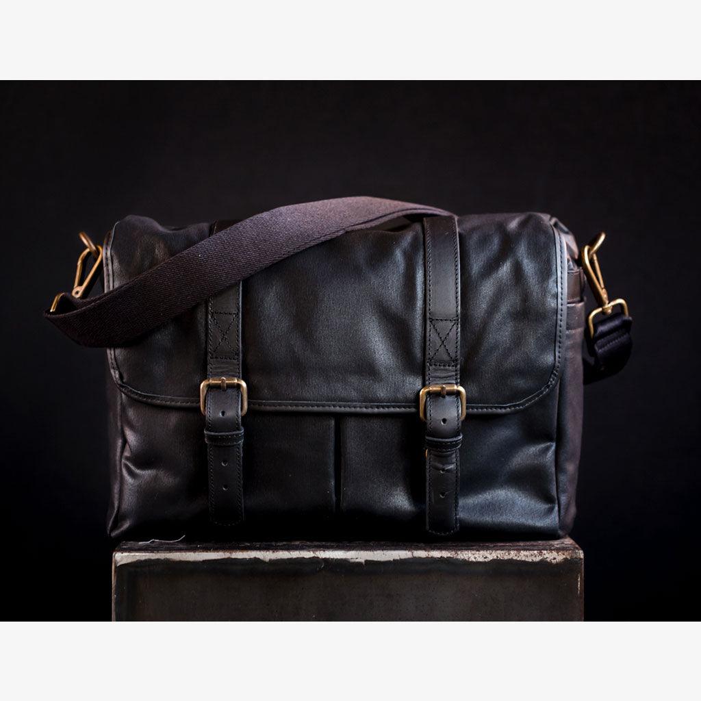 Limited Edition - Roma Black Waxed Canvas Camera Bag - Handmade Bronkey Premium Goods ®