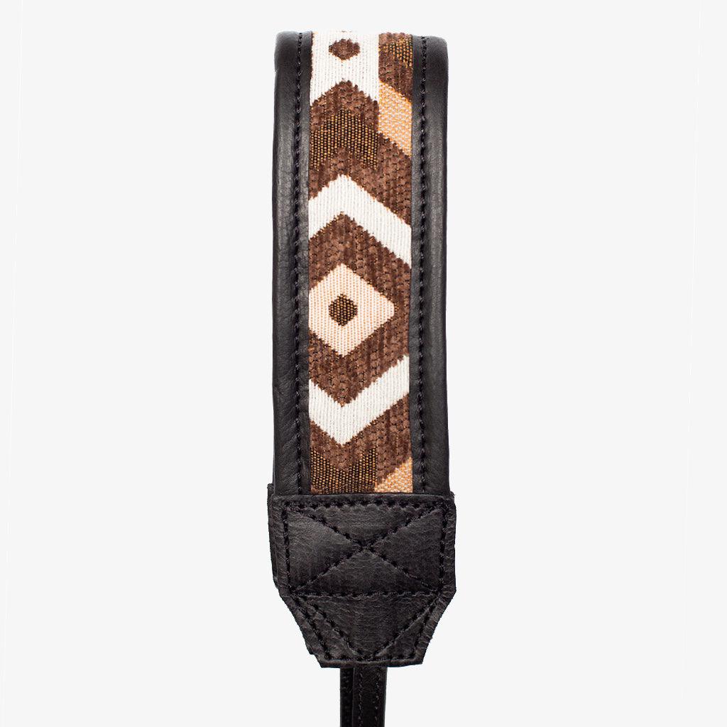 Limited Edition - Jaipur #116 - Fabric &amp; Leather camera strap - Handmade Bronkey Premium Goods ®