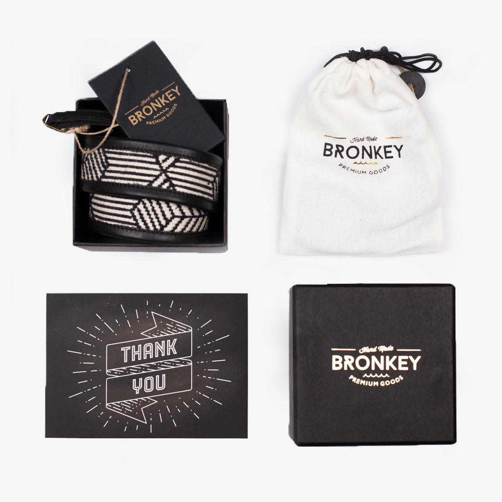 Limited Edition - Jaipur #116 - Fabric & Leather camera strap - Handmade Bronkey Premium Goods ®