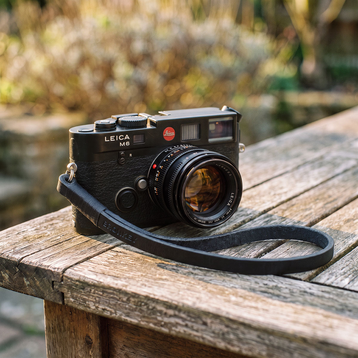 Tokyo #204 - Black & Black leather camera strap