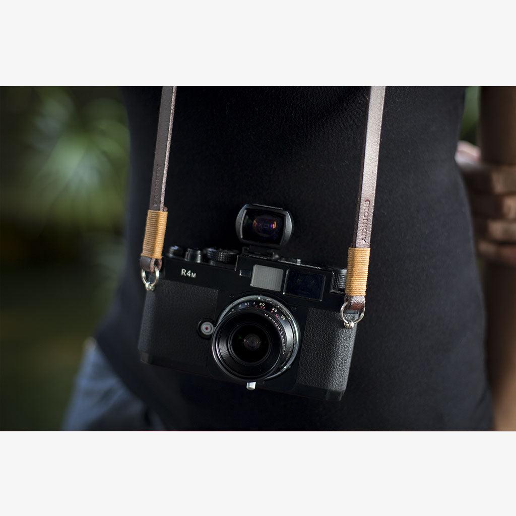 Tokyo #105 - Brown & tanned leather camera strap - Handmade Bronkey Premium Goods ®