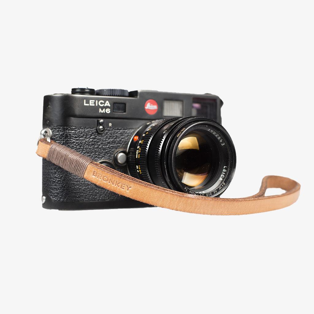 Tokyo #206 - Tanned & Brown leather camera strap - Handmade Bronkey Premium Goods ®