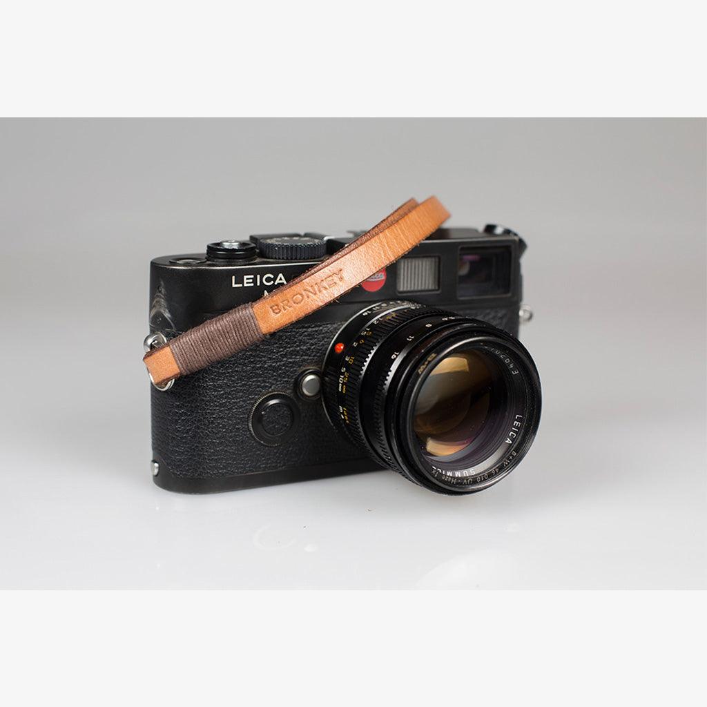 Tokyo #206 - Tanned & Brown leather camera strap - Handmade Bronkey Premium Goods ®