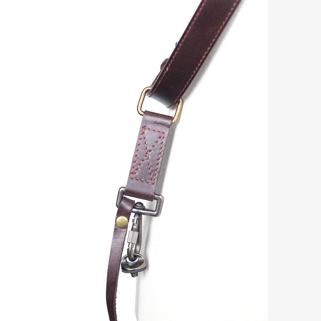 Tokyo #702 - Brown & Red dual leather camera strap - Handmade Bronkey Premium Goods ®