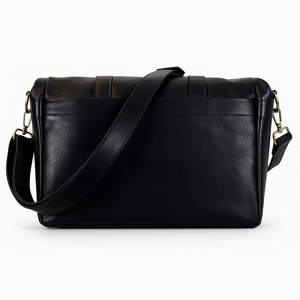 Sac appareil photo en cuir noir Tokyo