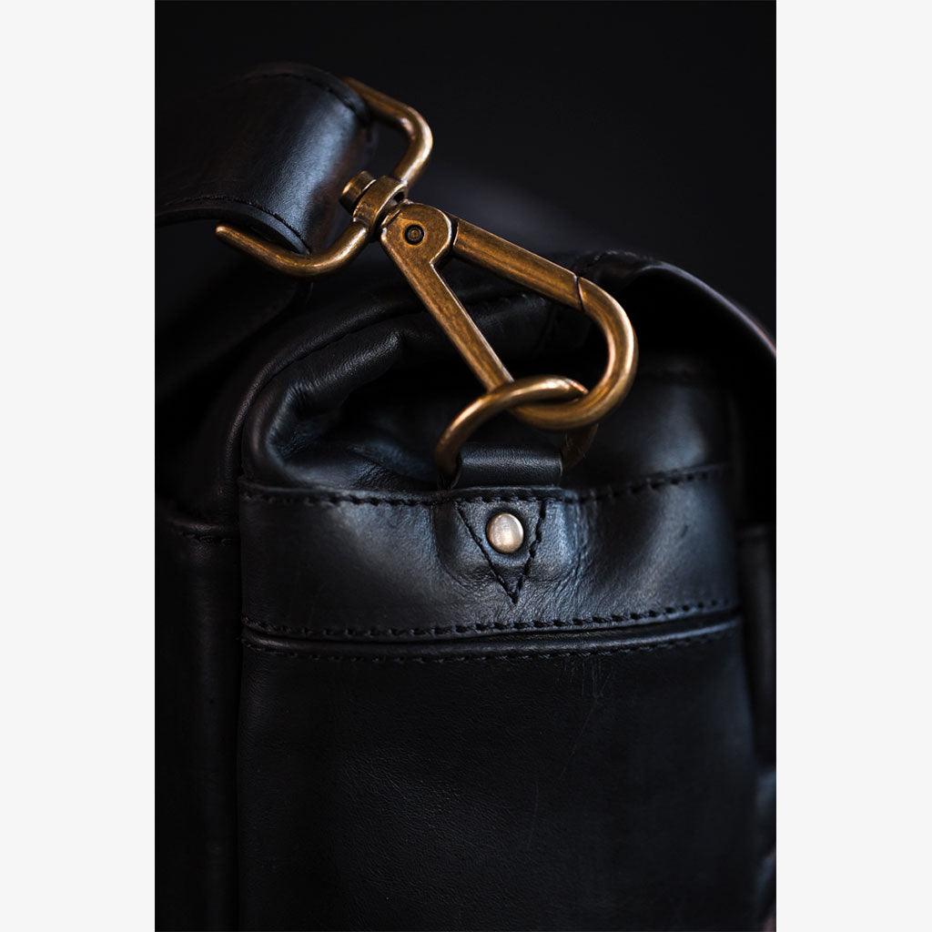 Berlin Black Leather Camera Bag - Handmade Bronkey Premium Goods ®