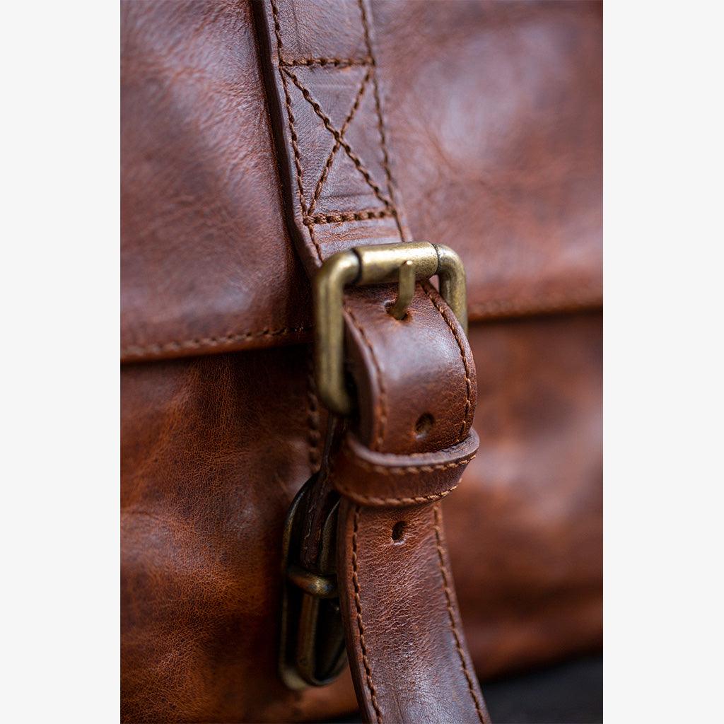 París Cognac Leather Camera Bag - Handmade Bronkey Premium Goods ®