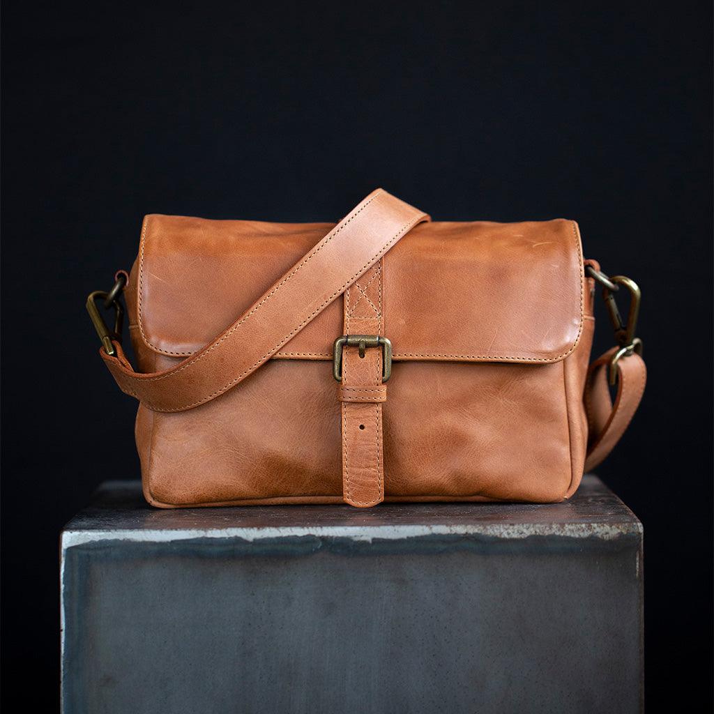 París tanned Leather Camera Bag - Handmade Bronkey Premium Goods ®
