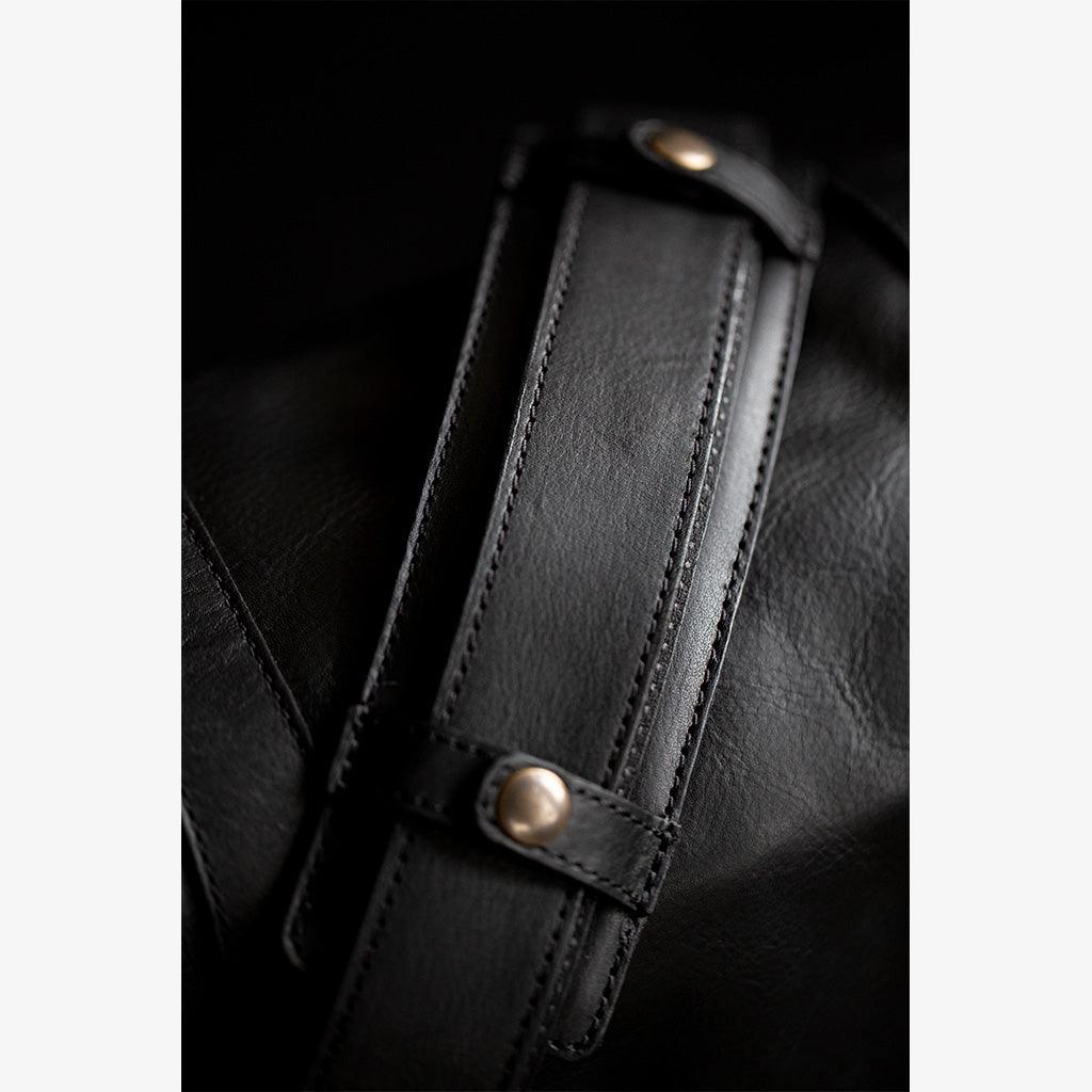 Roma Black Leather Camera Bag - Handmade Bronkey Premium Goods ®