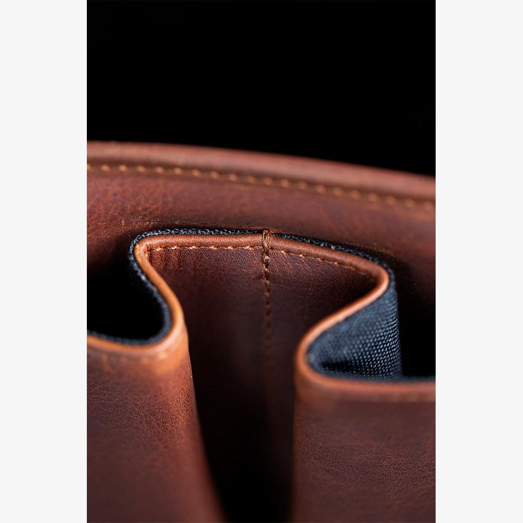 Roma Cognac Leather Camera Bag - Handmade Bronkey Premium Goods ®