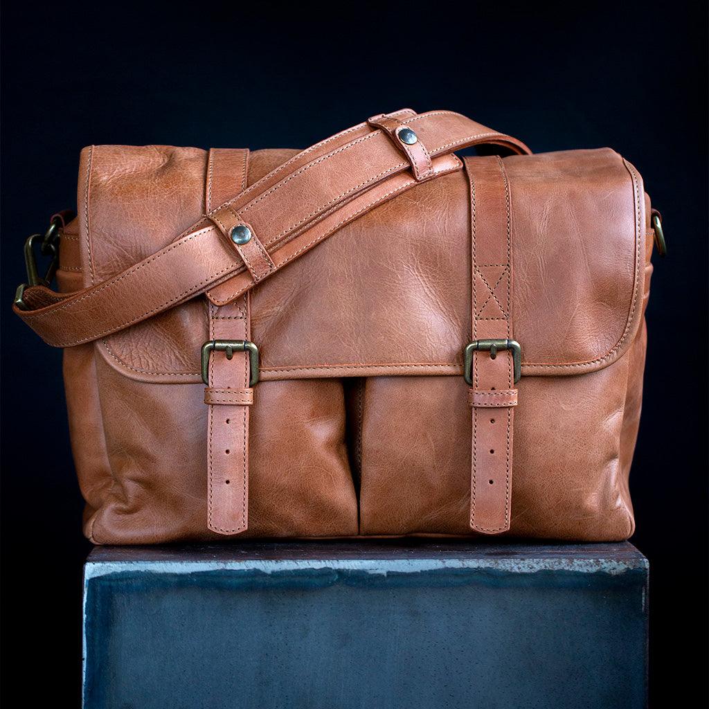 Roma Tanned Leather Camera Bag - Handmade Bronkey Premium Goods ®