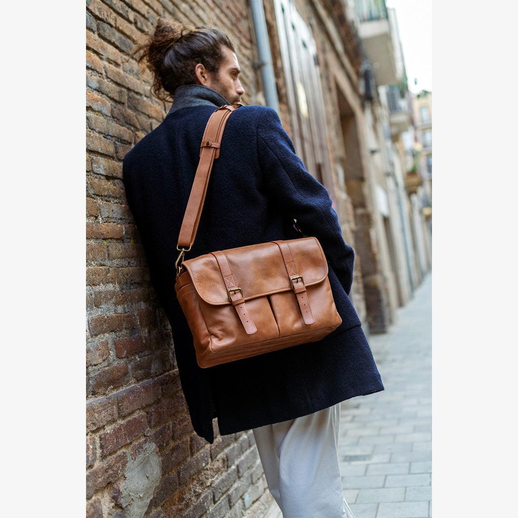 Roma Tanned Leather Camera Bag - Handmade Bronkey Premium Goods ®