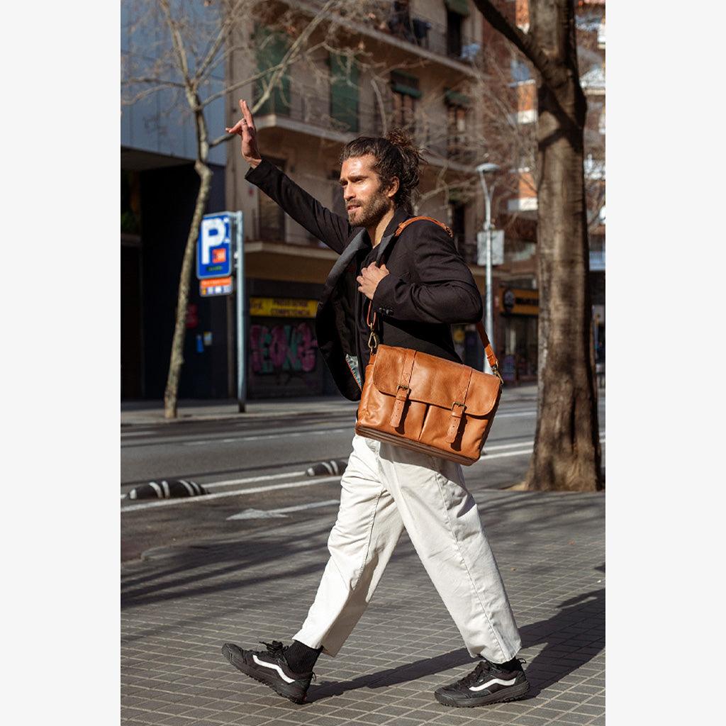 Roma Tanned Leather Camera Bag - Handmade Bronkey Premium Goods ®