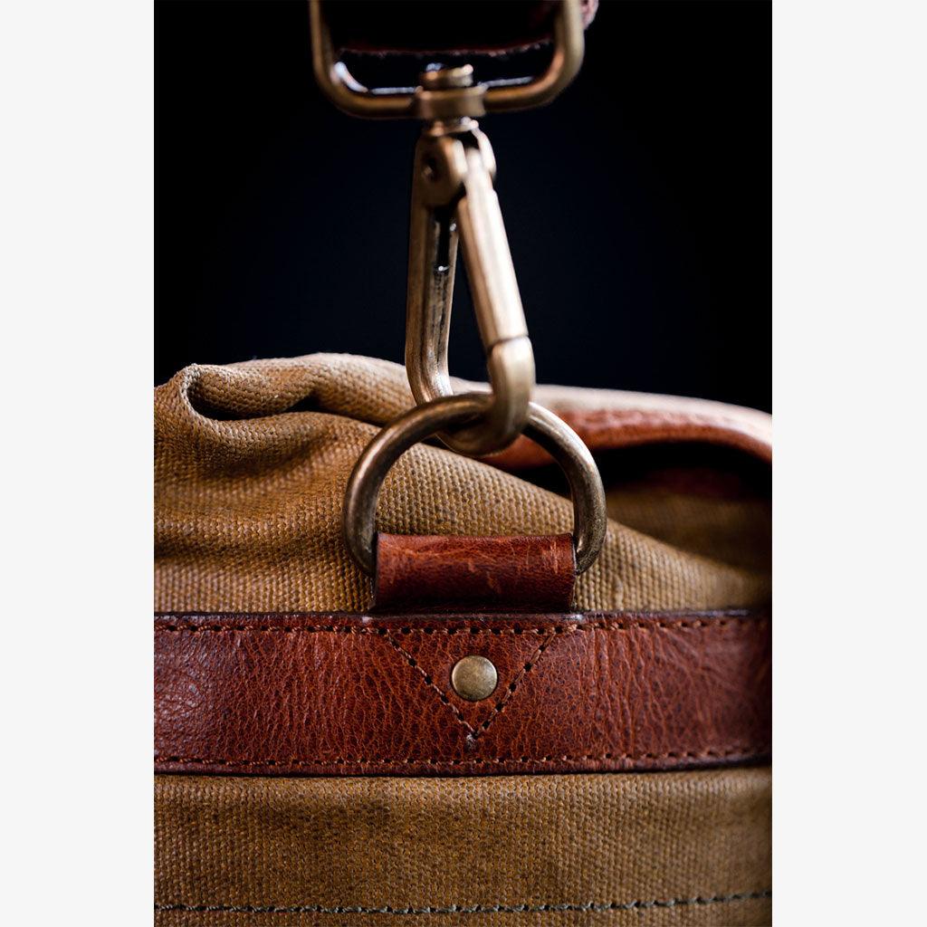 Roma Olive Green Waxed Canvas Camera Bag - Handmade Bronkey Premium Goods ®