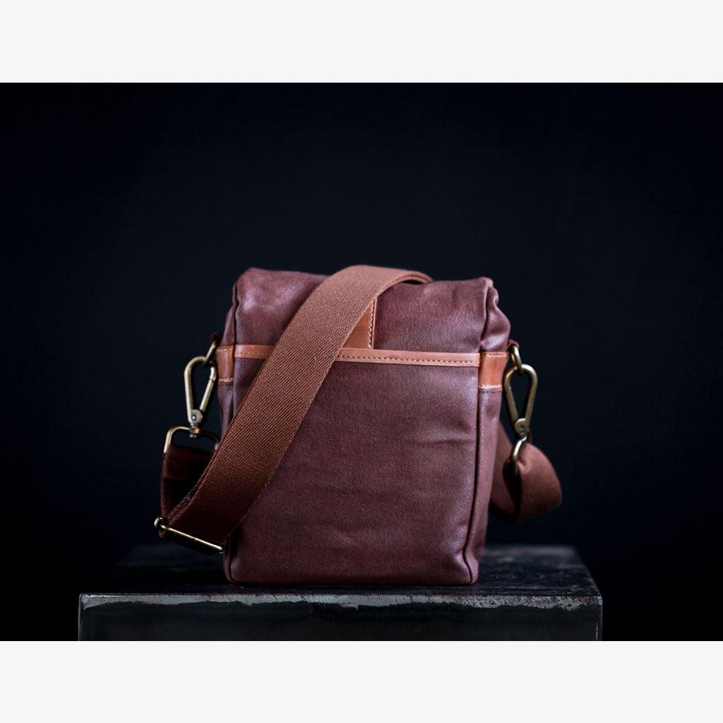 Berlin Coffee Waxed Canvas Camera Bag - Handmade Bronkey Premium Goods ®