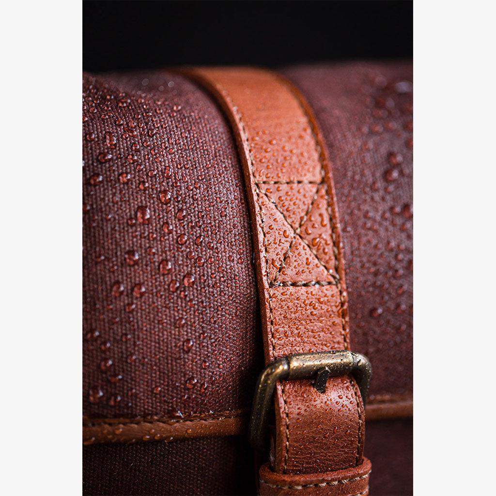 Berlin Coffee Waxed Canvas Camera Bag - Handmade Bronkey Premium Goods ®