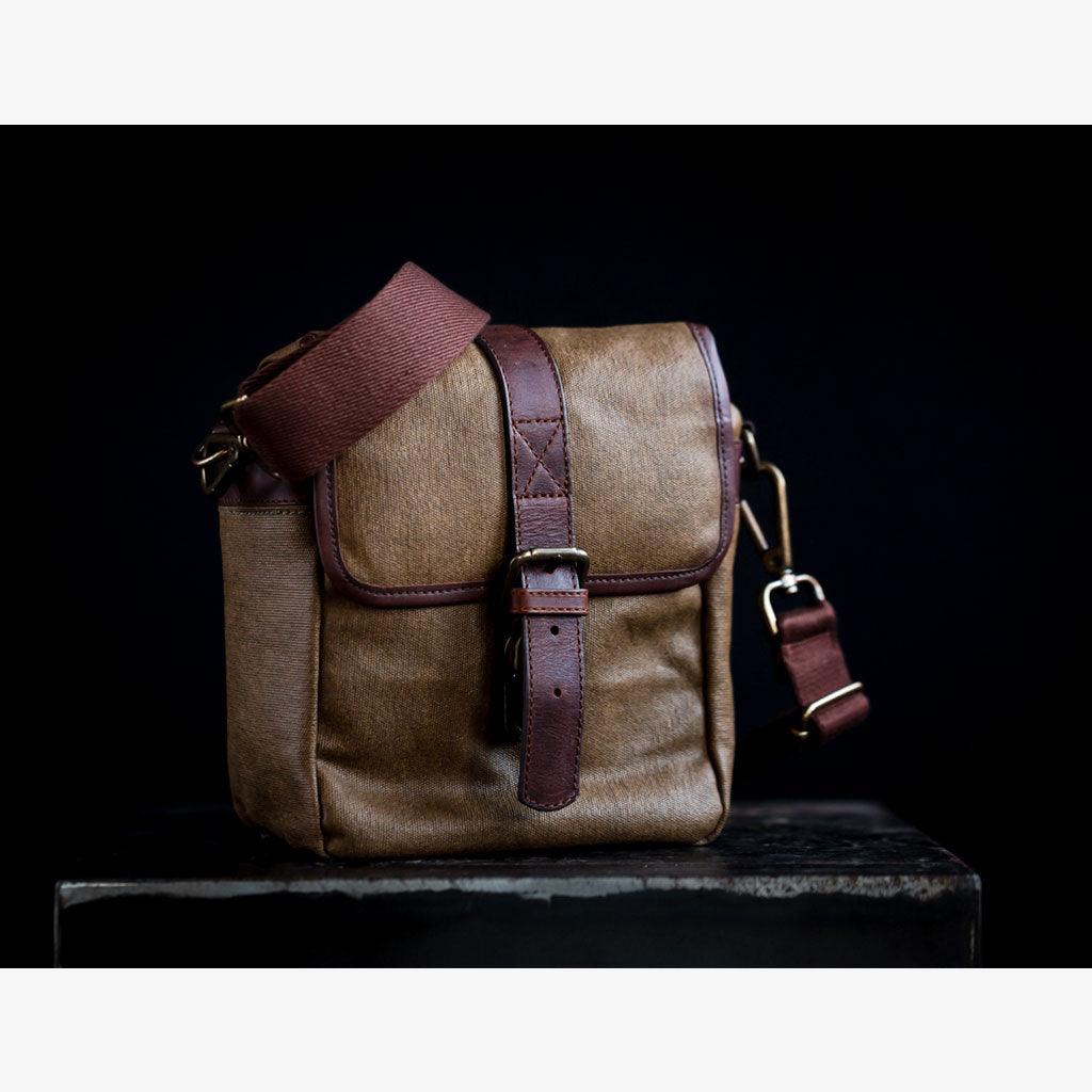 Limited Edition - Berlin Olive Green Waxed Canvas Camera Bag - Handmade Bronkey Premium Goods ®