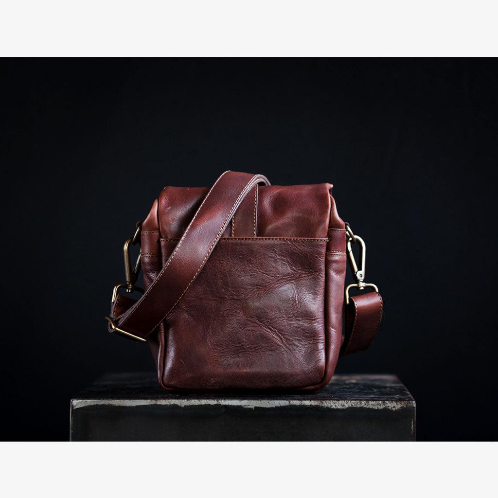 Berlin Cognac Leather Camera Bag - Handmade Bronkey Premium Goods ®