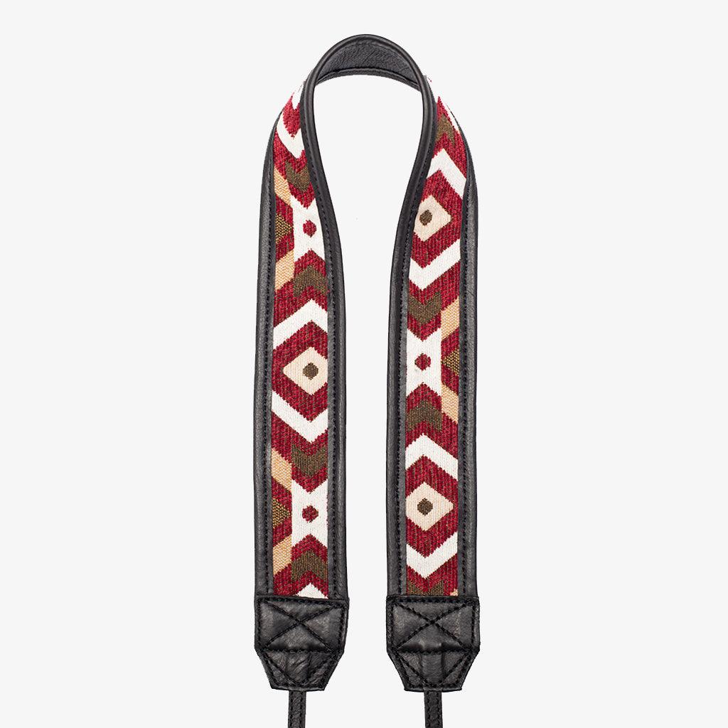 Limited Edition - Jaipur #115 - Fabric &amp; Leather camera strap - Handmade Bronkey Premium Goods ®