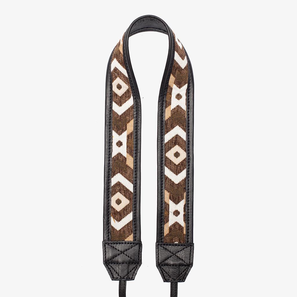 Limited Edition - Jaipur #116 - Fabric & Leather camera strap - Handmade Bronkey Premium Goods ®