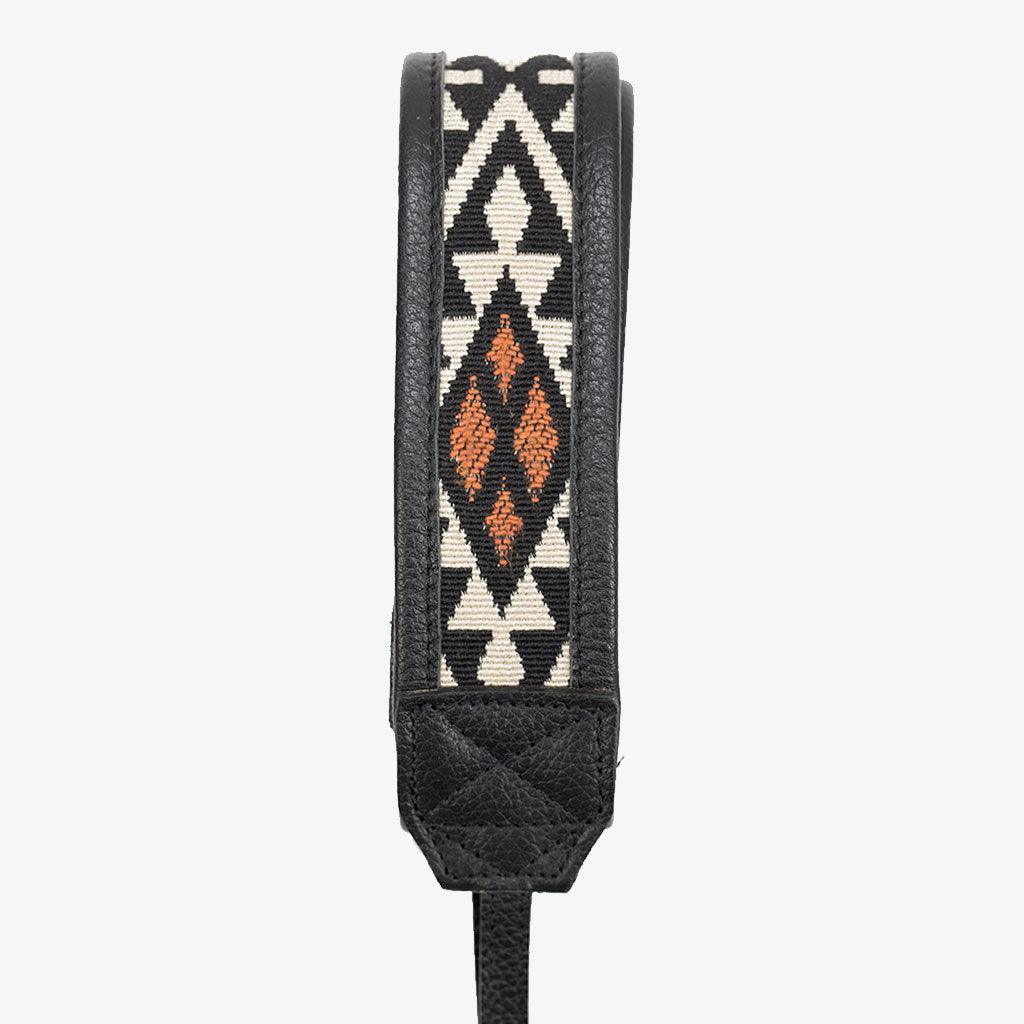 Jaipur #101 - Fabric & Leather camera strap - Handmade Bronkey Premium Goods ®