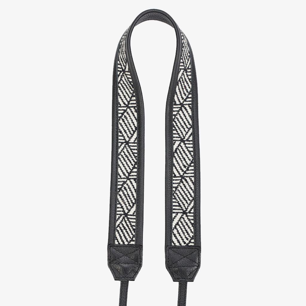 Jaipur #103 - Fabric &amp; Leather camera strap - Handmade Bronkey Premium Goods ®