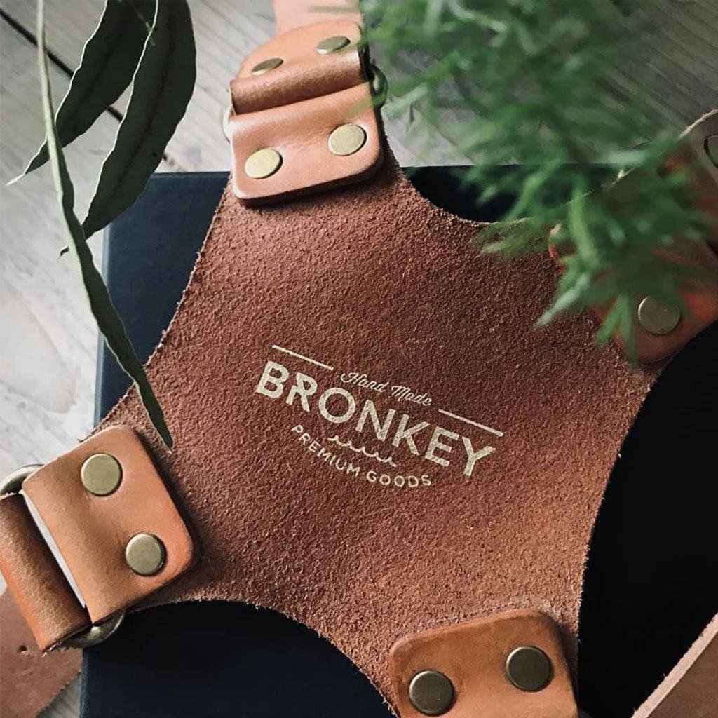 Berlin #503 - Tanned dual leather camera strap - Handmade Bronkey Premium Goods ®