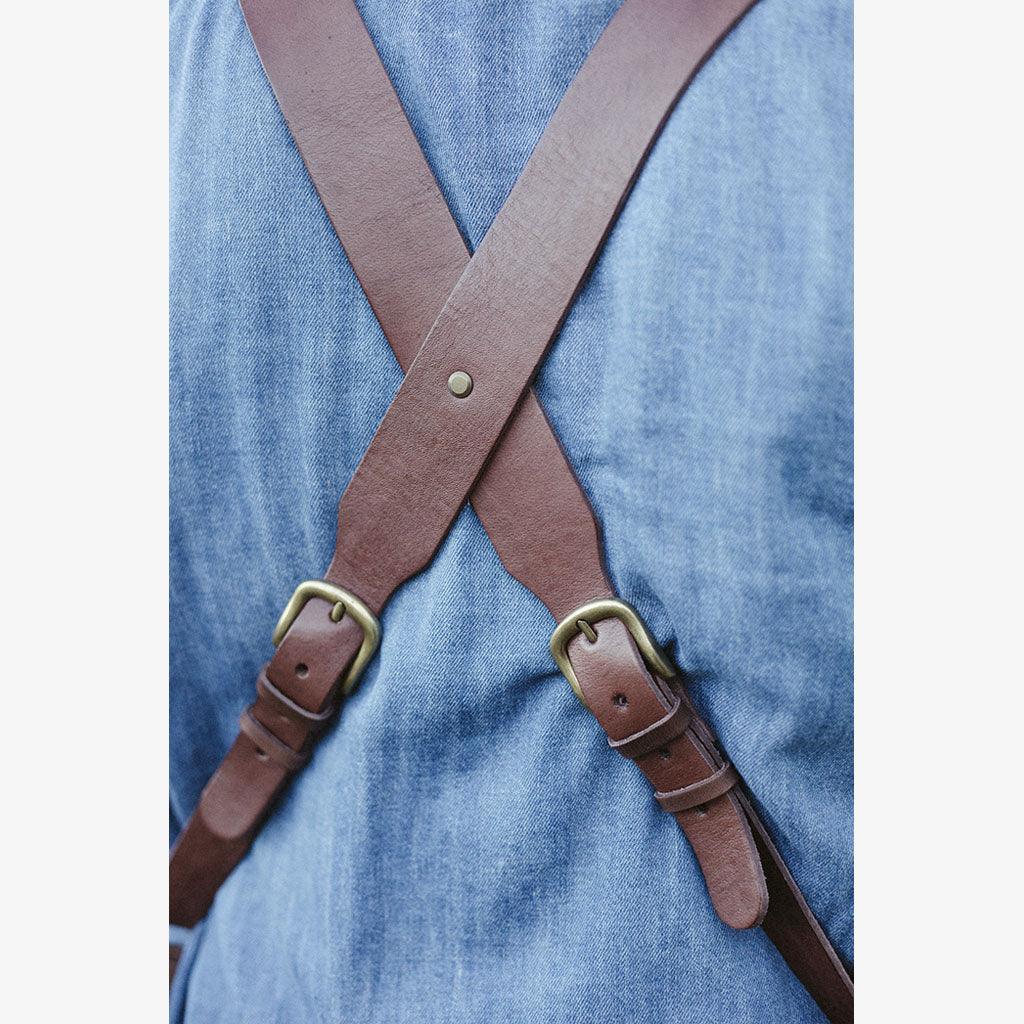 Berlin #702 - Brown dual leather camera strap - Handmade Bronkey Premium Goods ®