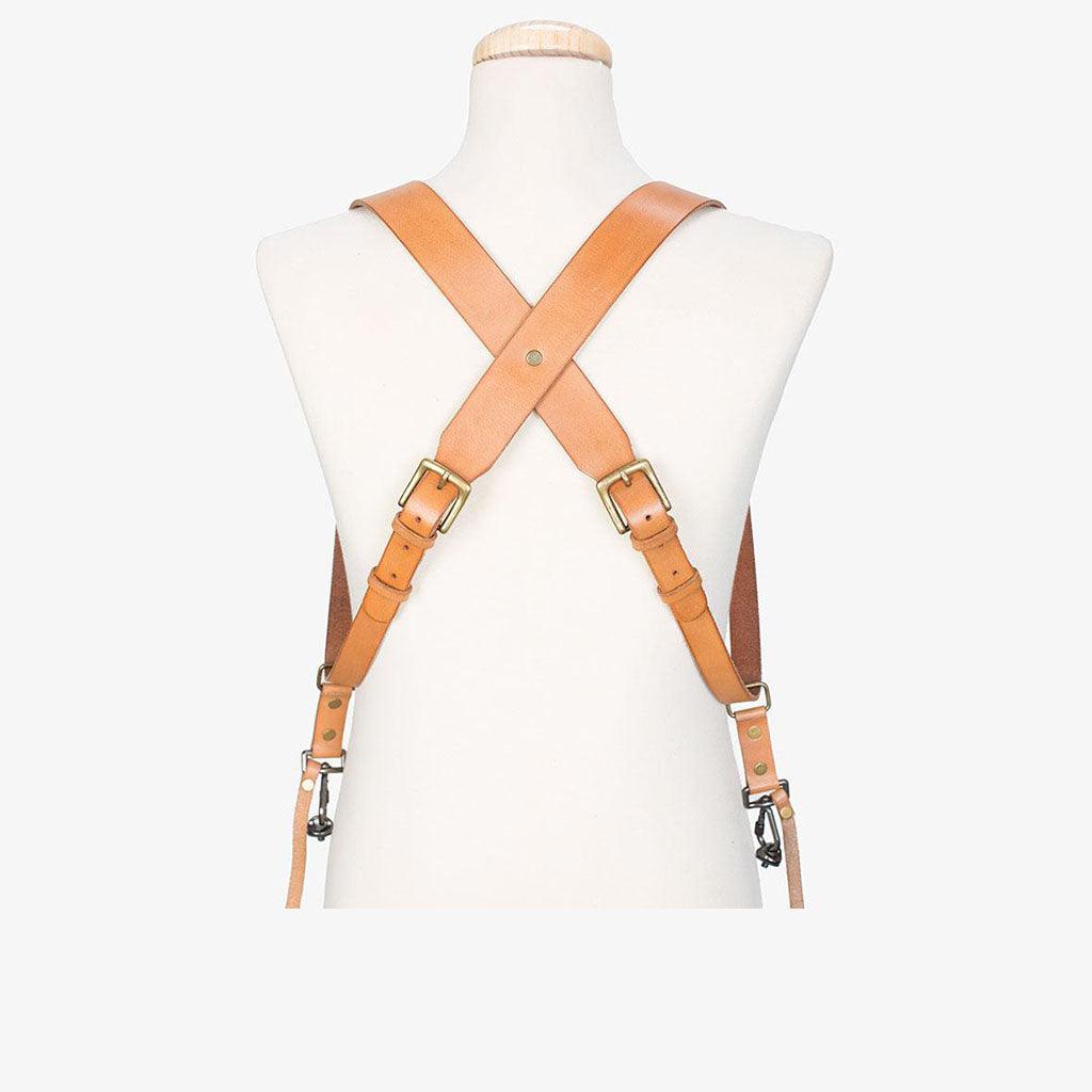 Berlin #703 - Tanned dual leather camera strap - Handmade Bronkey Premium Goods ®