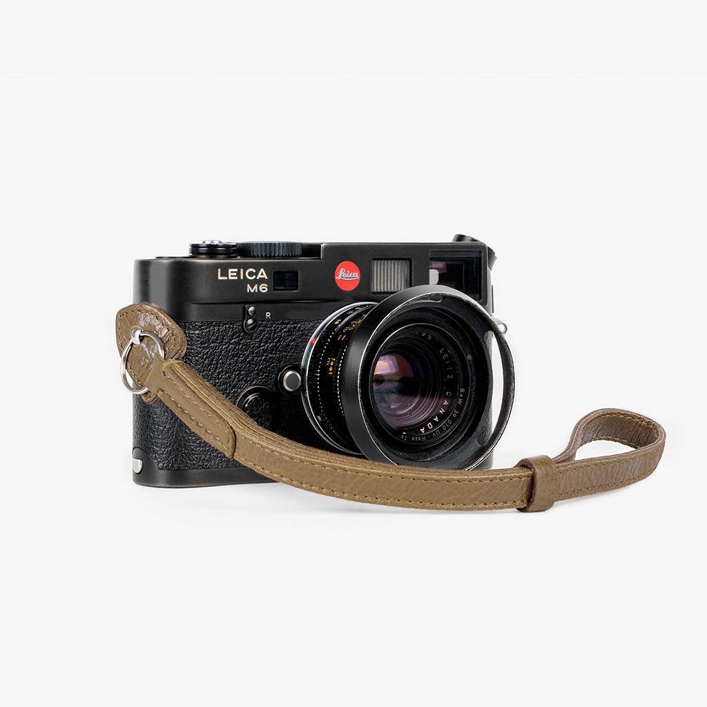 Roma #203 - Olive Green Leather camera strap - Handmade Bronkey Premium Goods ®