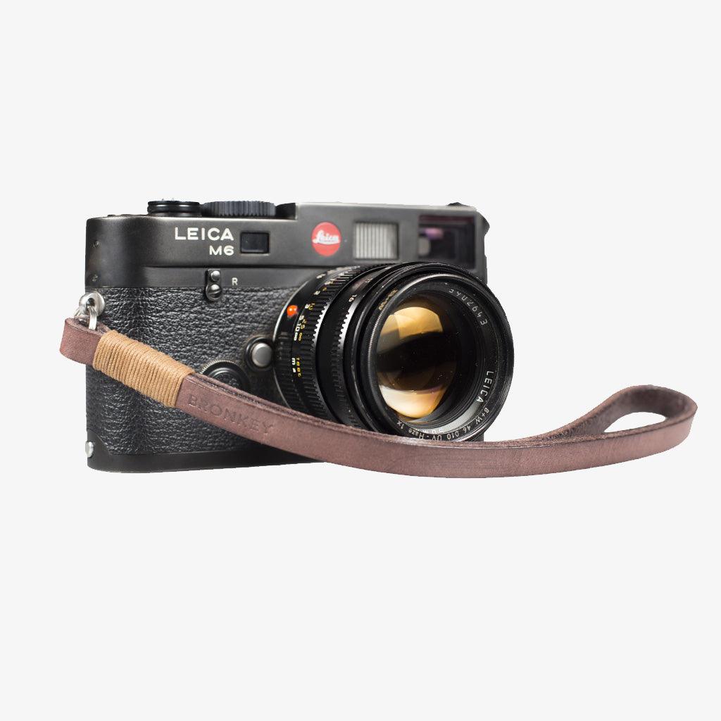 Tokyo #205 - Brown &amp; Tanned leather camera strap - Handmade Bronkey Premium Goods ®