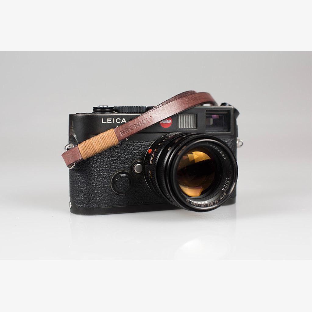 Tokyo #205 - Brown &amp; Tanned leather camera strap - Handmade Bronkey Premium Goods ®