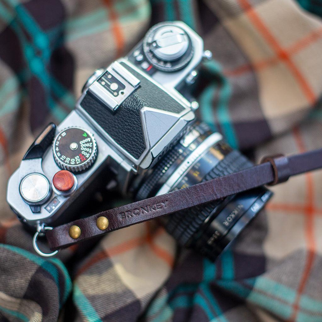 Berlin #202 - Brown Leather camera strap - Handmade Bronkey Premium Goods ®