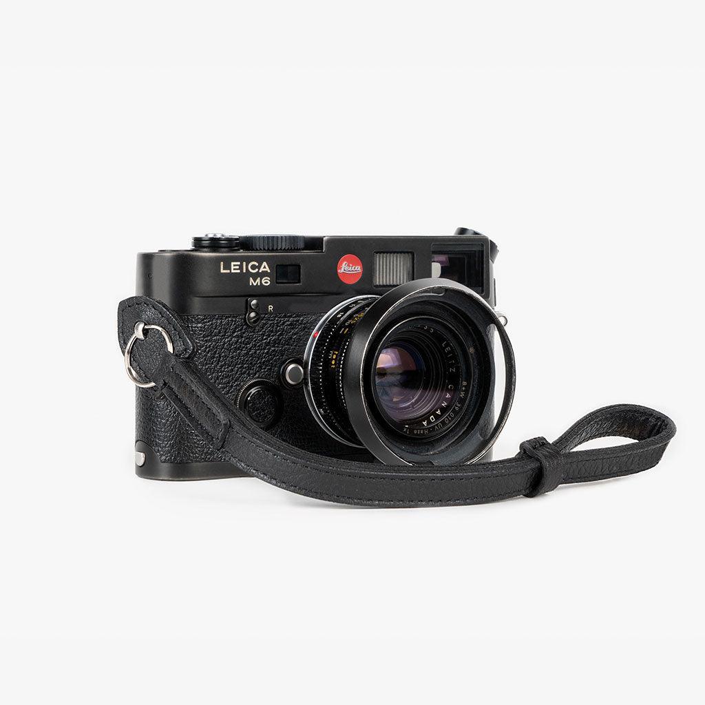 Roma #201 - Black Leather camera strap - Handmade Bronkey Premium Goods ®