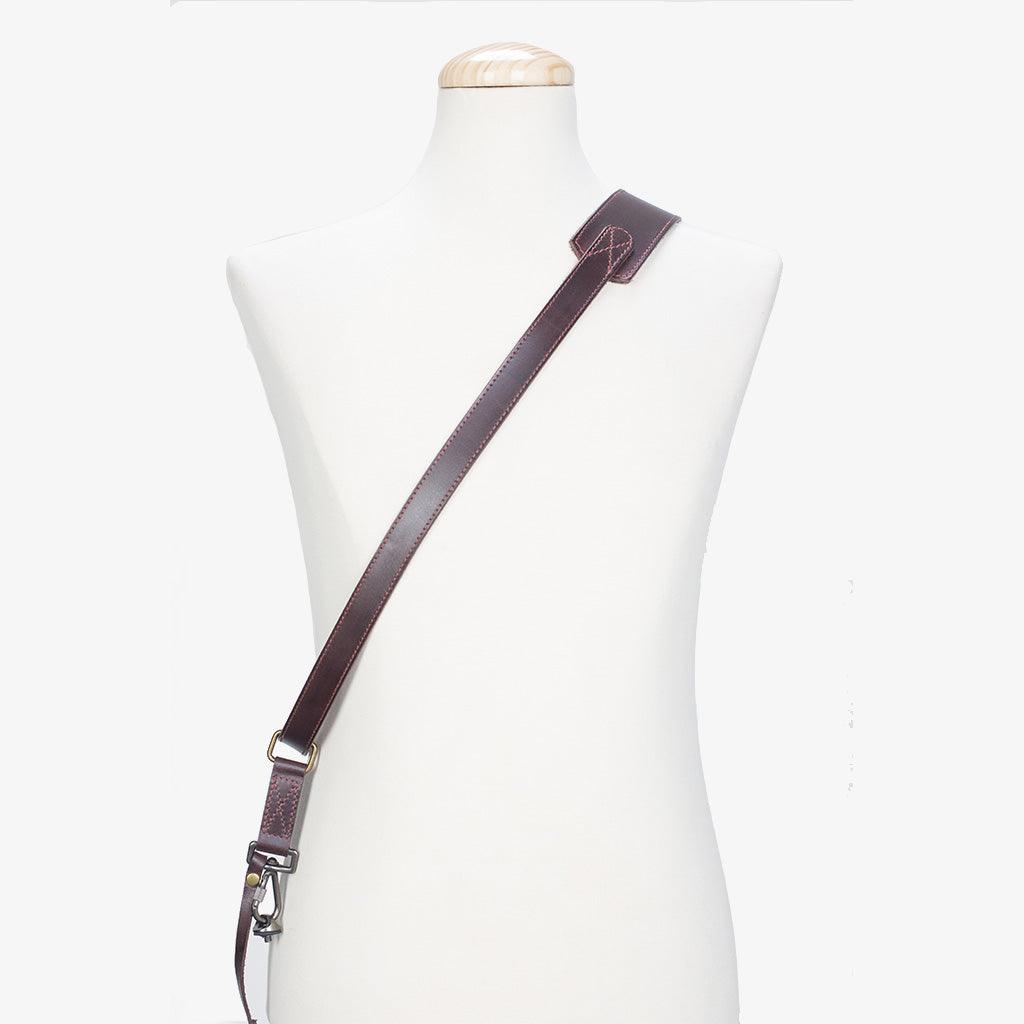 Tokyo #602 - Brown &amp; Red sling leather camera strap - Handmade Bronkey Premium Goods ®