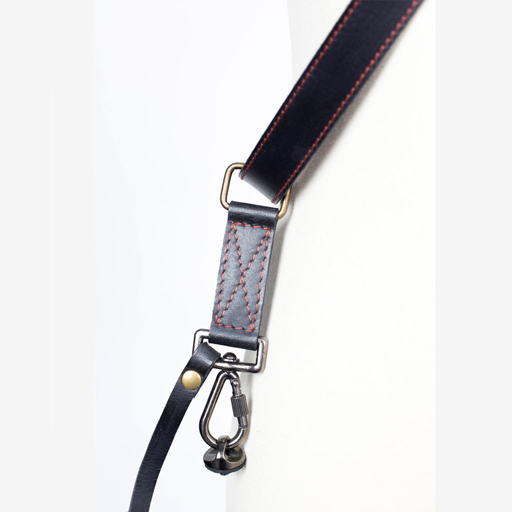 Tokyo #701 - Black &amp; Red dual leather camera strap