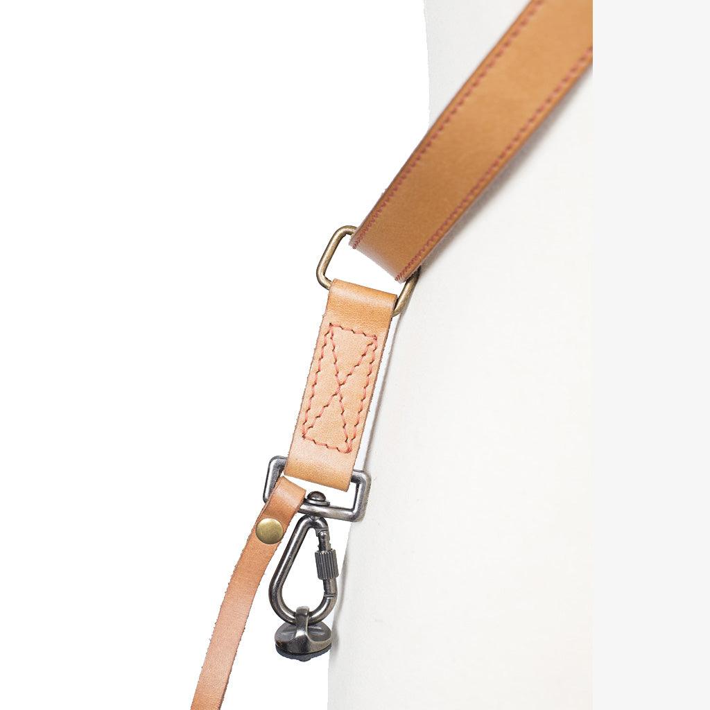 Tokyo #703 - Tanned &amp; Red dual leather camera strap - Handmade Bronkey Premium Goods ®
